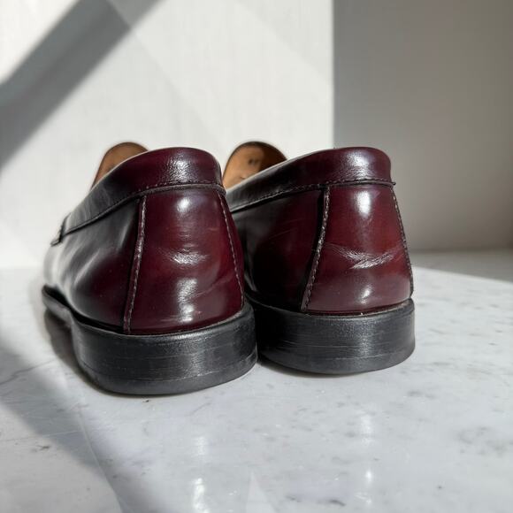 G.H. Bass Weejuns Penny Loafers Burgundy Leather 10.5 EE Wide - Picture 5 of 10